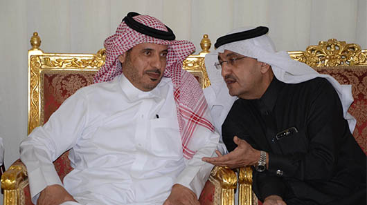 H.E. Sheikh Abdullah bin Nasser bin Khalifa Al Thani, former Prime Minister of Qatar and former Minister of Interior, with Mr. Bader Al-Darwish, Chairman and Managing Director of Darwish Holding.